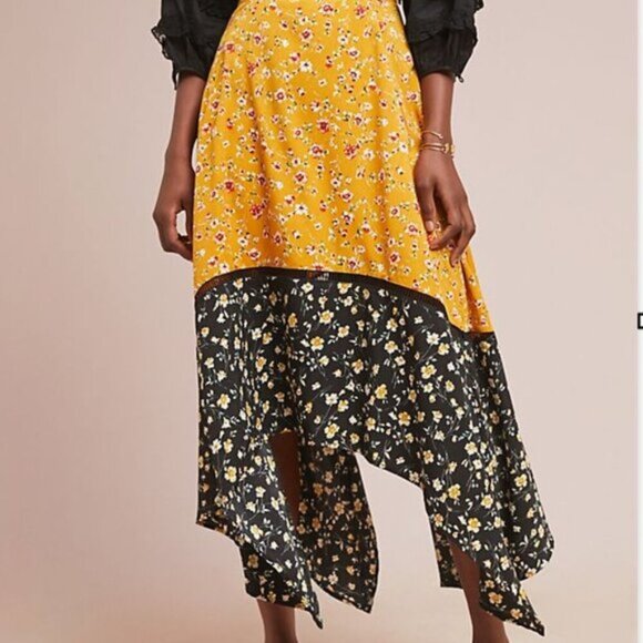 Anthropologie Delia Colorblocked Skirt by ISLA MAUDE NWT - Picture 3 of 7